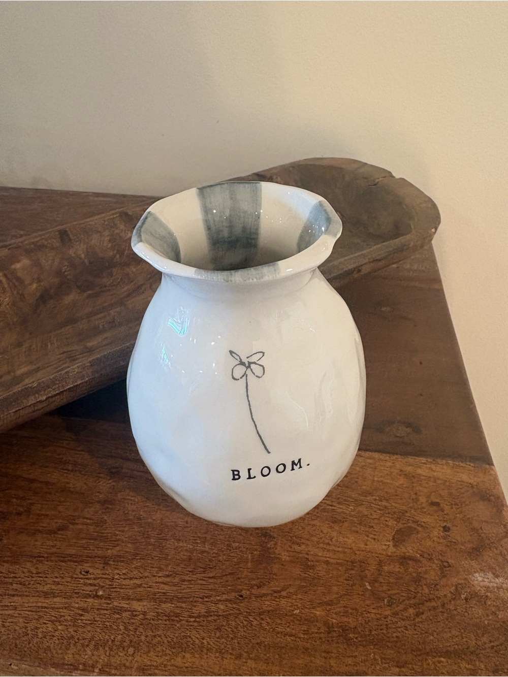 Bloom Ceramic White Decorative Vase by Rae Dunn